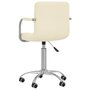 Voir la diapositive 4 : VIDAXL Chaise pivotante de salle a manger Creme Tissu