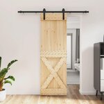 VIDAXL Porte coulissante et kit de quincaillerie 70x210 cm pin massif