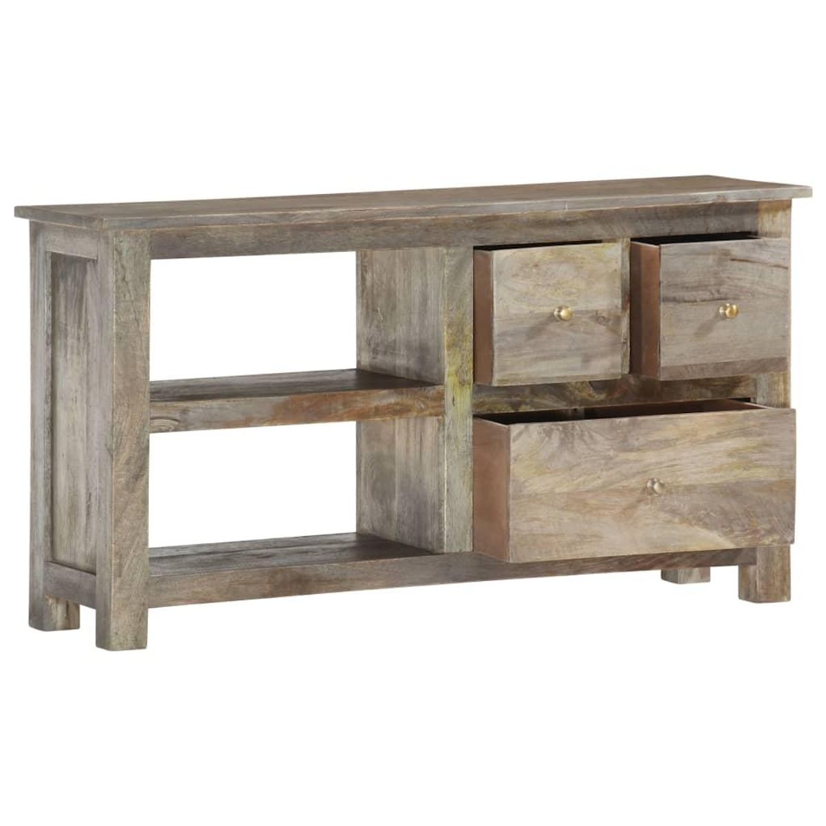 VIDAXL Meuble TV 100x30x55 cm Bois de manguier massif
