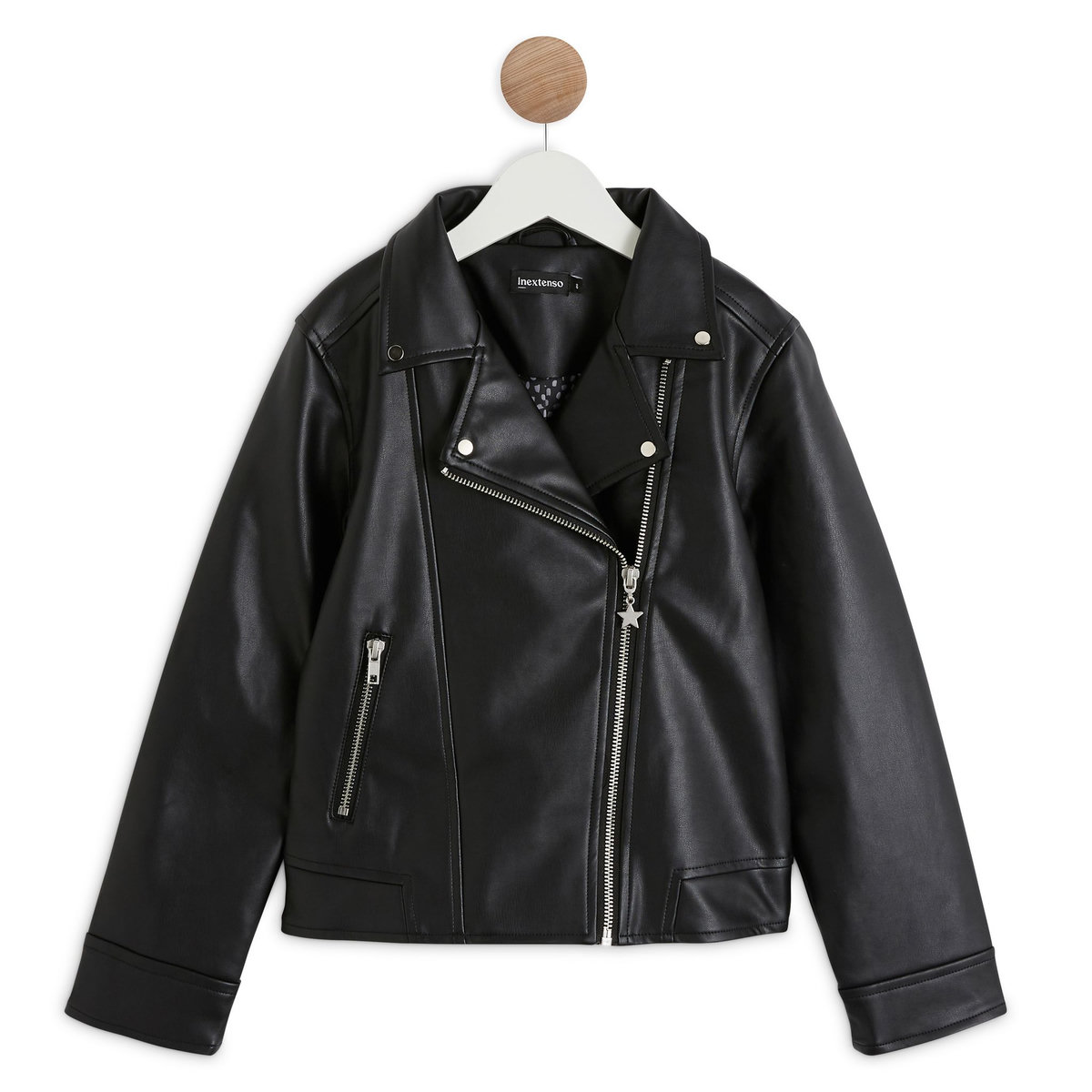 Veste En Faux Cuir Noir Femme Maison Cinqcent - Taille Extra Large (XL), Style Bomber - Occasion Très Bon état