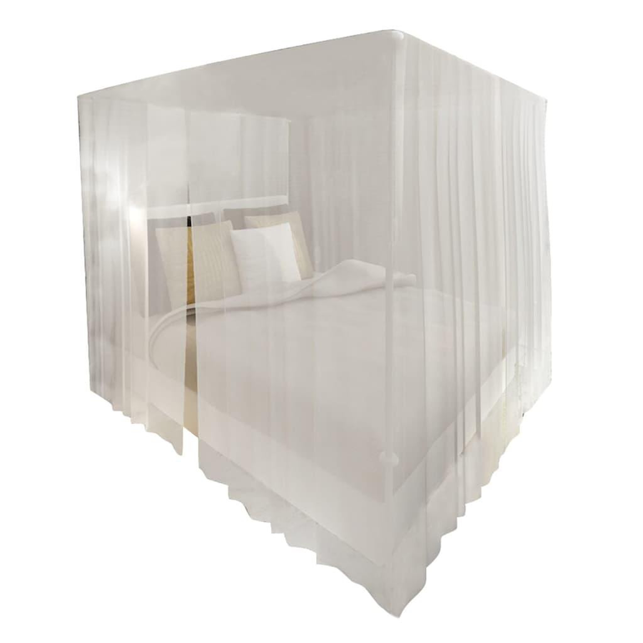 Voir la diapositive 2 : VIDAXL Moustiquaire de lit carre 3 ouvertures 2 pcs