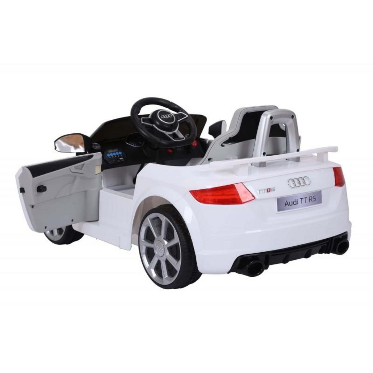 Audi Audi TT RS Voiture Electrique Enfant (2x25W) 103x62x44 cm - Marche av/ar, Phares, Musique, Ceinture et Télécommande parentale