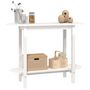 Voir la diapositive 4 : VIDAXL Table console Blanc 110x40x80 cm Bois massif de pin