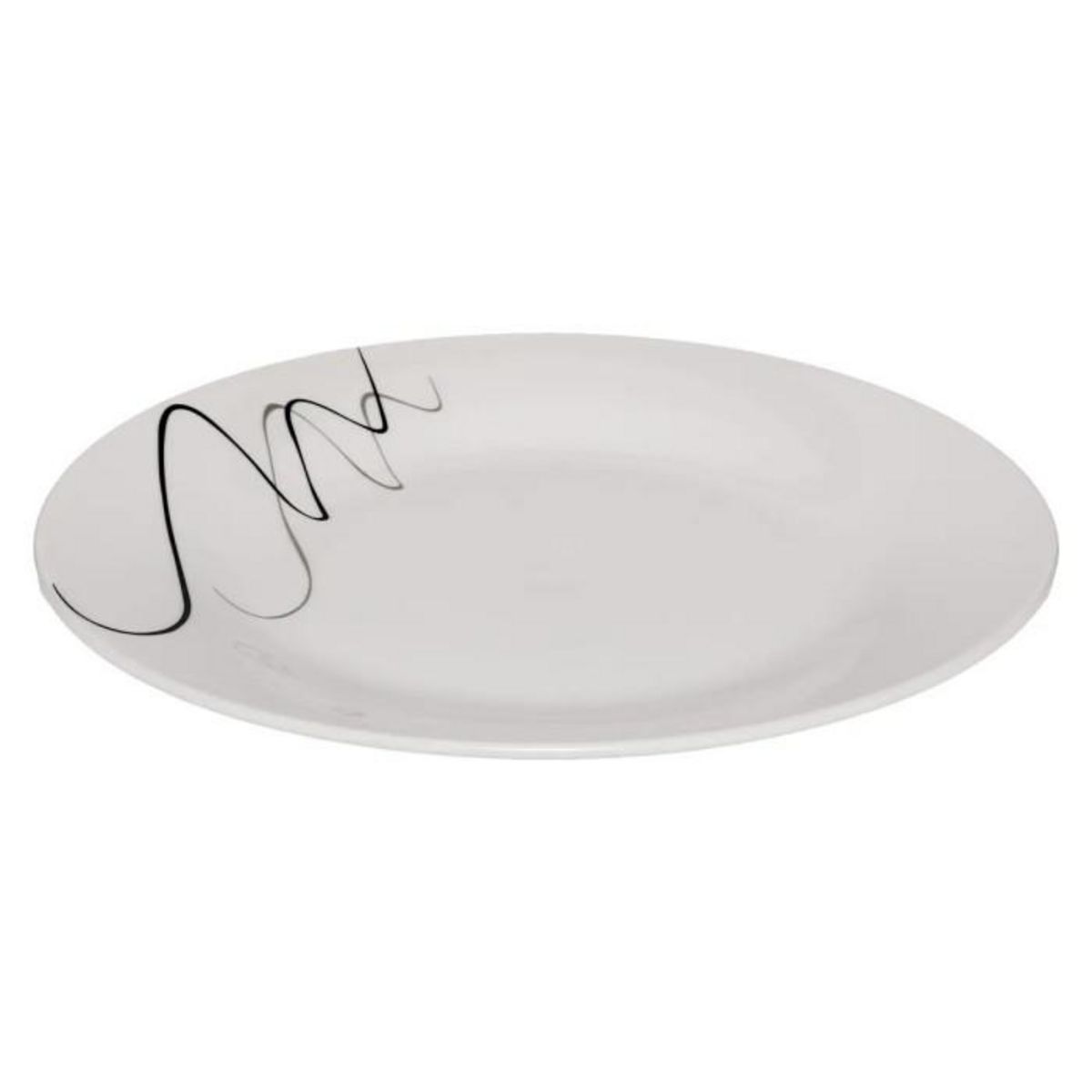 SECRET DE GOURMET Service de Table 18 Pièces  Pablo  26cm Blanc & Noir