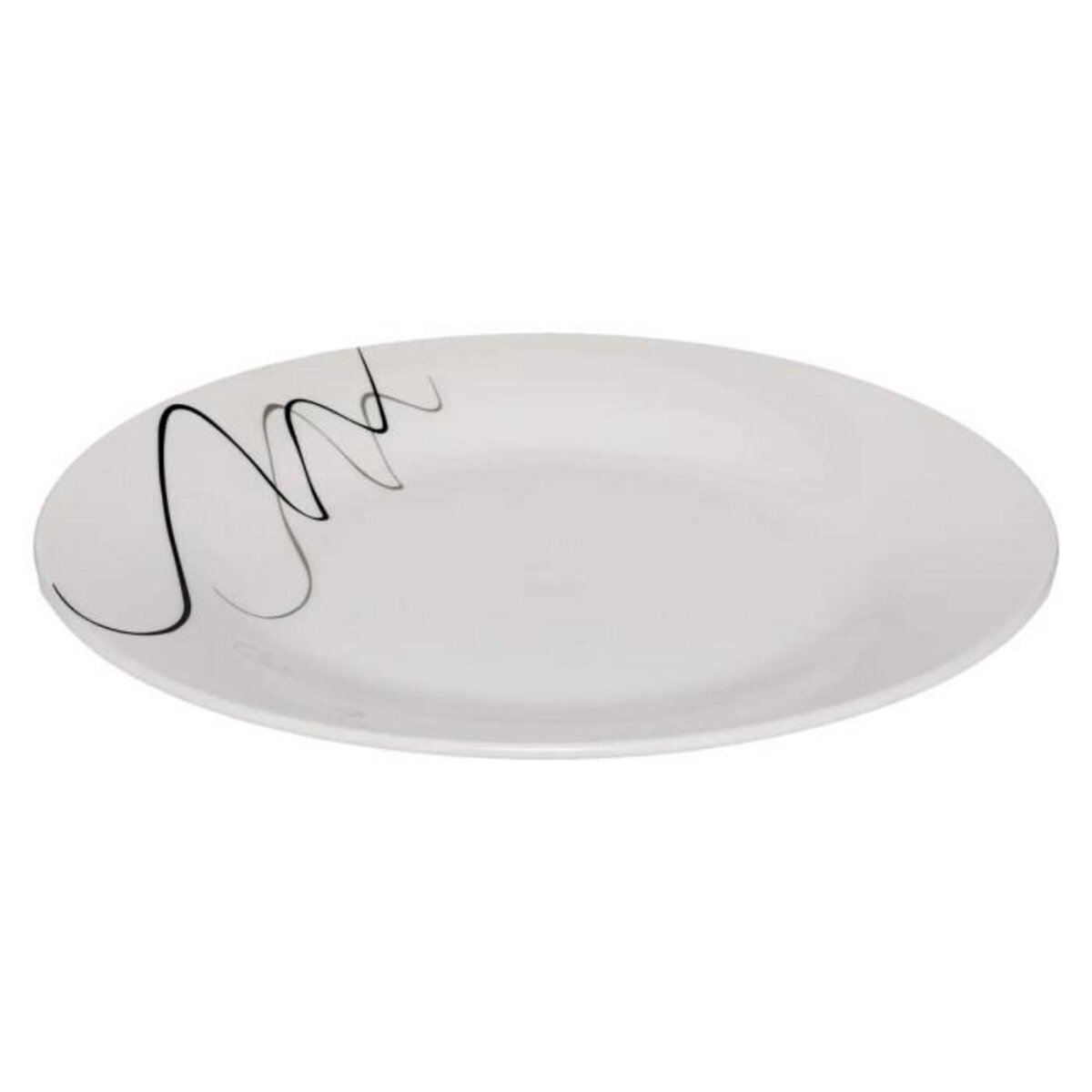 SECRET DE GOURMET Service de Table 18 Pièces  Pablo  26cm Blanc & Noir
