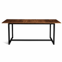 Voir la diapositive 3 : ID MARKET Table à manger extensible rectangle DAYTON 6-10 personnes design industriel 160-200 cm