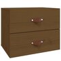 Voir la diapositive 5 : VIDAXL Tables de chevet murales 2 pcs Marron miel 50x36x40 cm