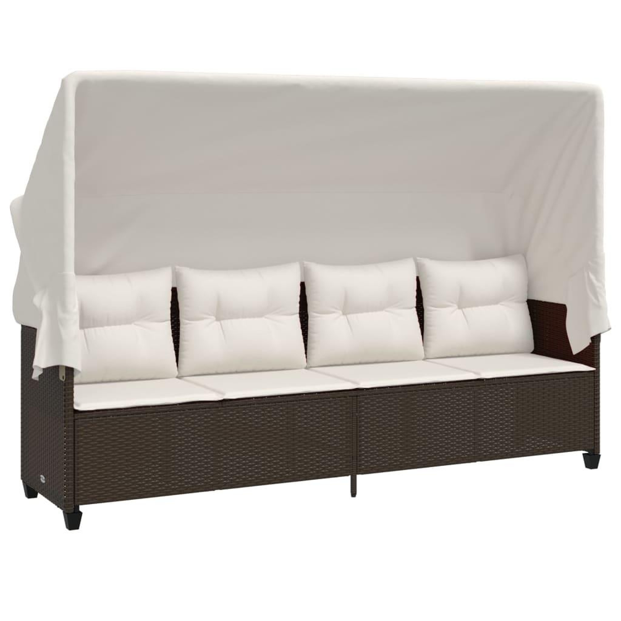 Voir la diapositive 3 : VIDAXL Salon de jardin avec coussins 5 pcs marron resine tressee