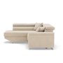 Voir la diapositive 5 : BEST MOBILIER Baoji - canapé d'angle gauche 5 places convertible avec têtières et coffre en velours côtelé
