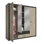 Voir la diapositive 3 : Demeyere Armoire - Décor Chene Kronberg - 4 portes et 2 tiroirs - Chambre - L 198 x H 203,1 x 56,6 cm - COLORADO