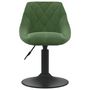 Voir la diapositive 2 : VIDAXL Chaise de salle a manger Vert fonce Velours