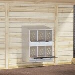 VIDAXL Nichoir de poules avec 6 compartiments metal argente galvanise