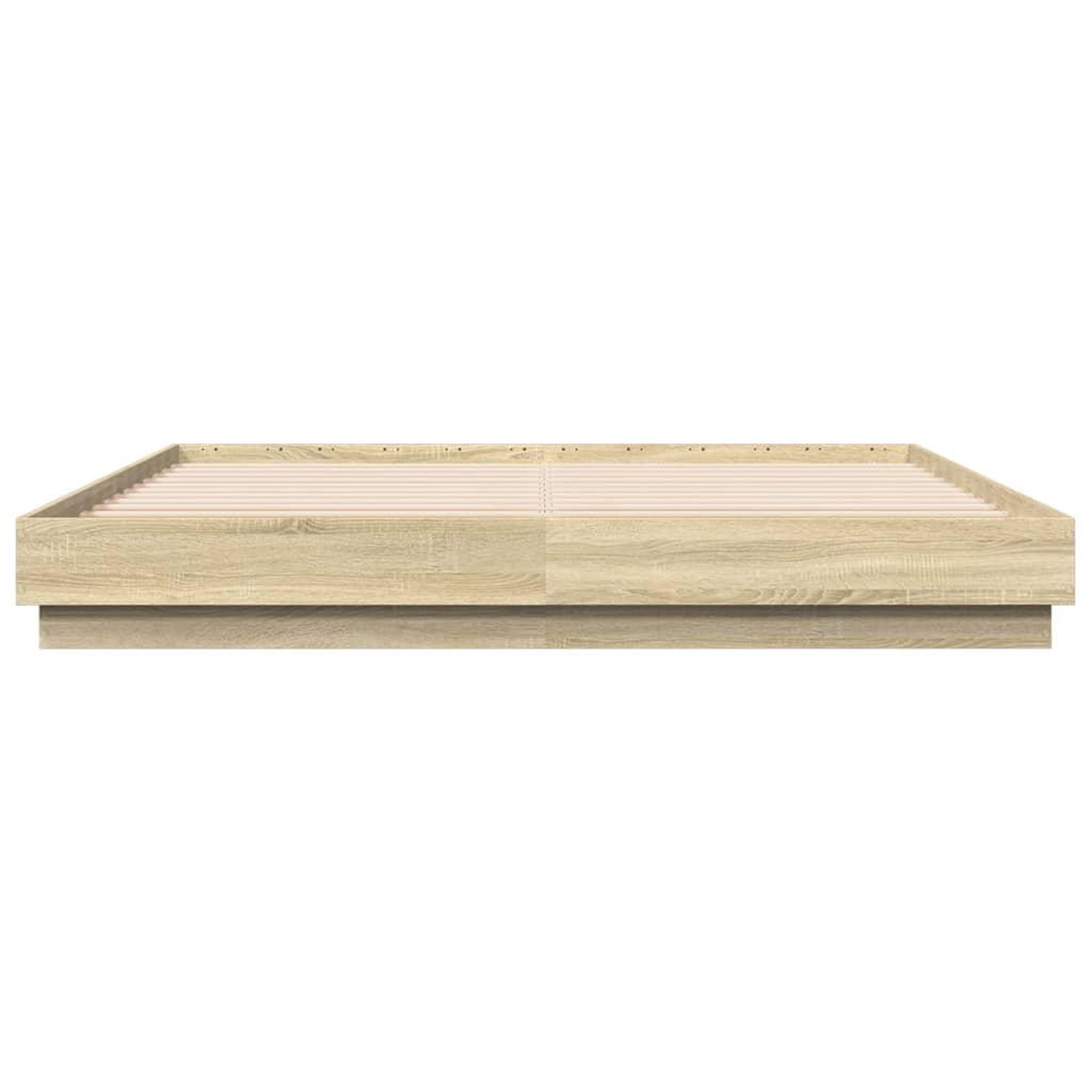 Voir la diapositive 4 : VIDAXL Cadre de lit sans matelas chene sonoma 200x200 cm