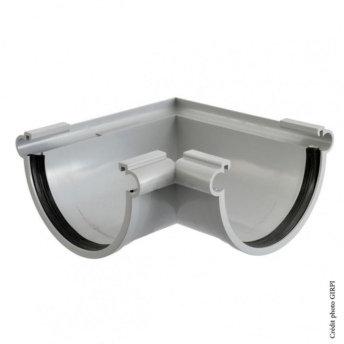 GIRPI Angle mixte à joint pvc gris GIRPI, Dév.25 cm