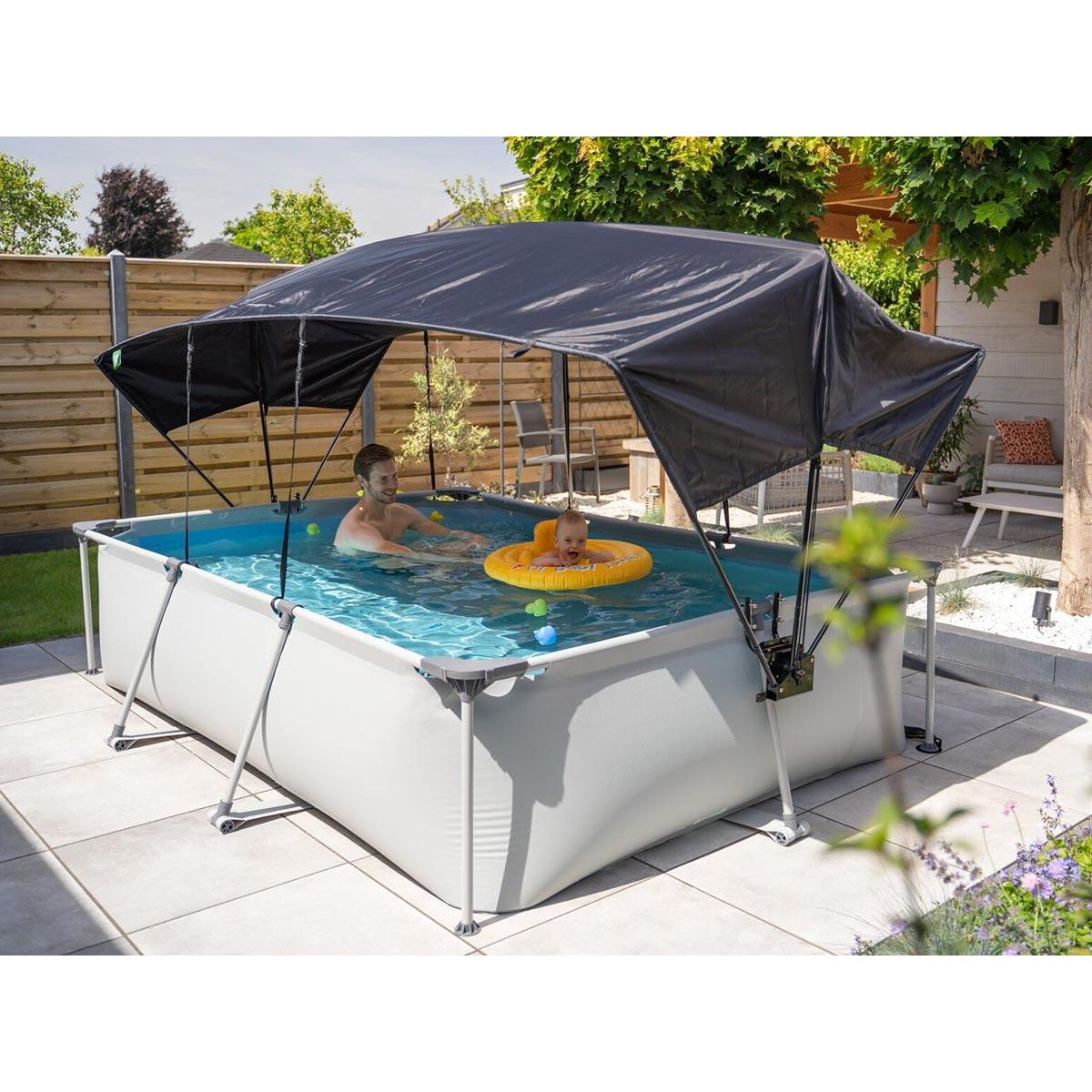 EXIT TOYS Voile d'ombrage pour piscine tubulaire rectangulaire 3,00 x 2,00 m - Exit Toys