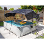 Voir la diapositive 3 : EXIT TOYS Voile d'ombrage pour piscine tubulaire rectangulaire 3,00 x 2,00 m - Exit Toys