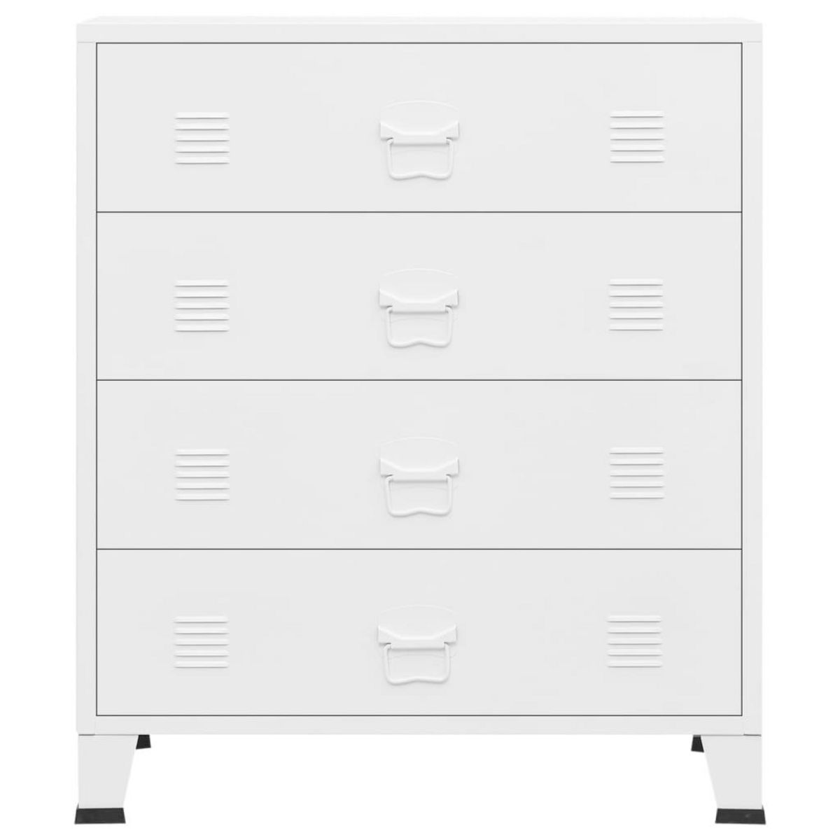 VIDAXL Armoire a tiroirs industrielle Blanc 78x40x93 cm Metal