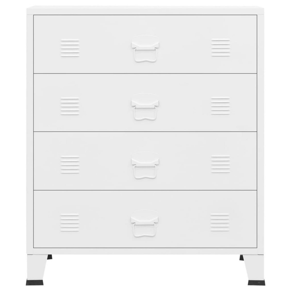 VIDAXL Armoire a tiroirs industrielle Blanc 78x40x93 cm Metal