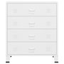 Voir la diapositive 3 : VIDAXL Armoire a tiroirs industrielle Blanc 78x40x93 cm Metal