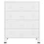 Voir la diapositive 3 : VIDAXL Armoire a tiroirs industrielle Blanc 78x40x93 cm Metal