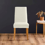 L3C Housse de chaise extensible en bouclette coloris naturel