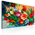 Paris Prix Tableau Imprimé  Art of Colours : Tulips. Coloris disponibles : Multicolore