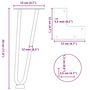 Voir la diapositive 6 : VIDAXL Pieds de table en forme d'epingle a cheveux 4 pcs blanc 30 cm