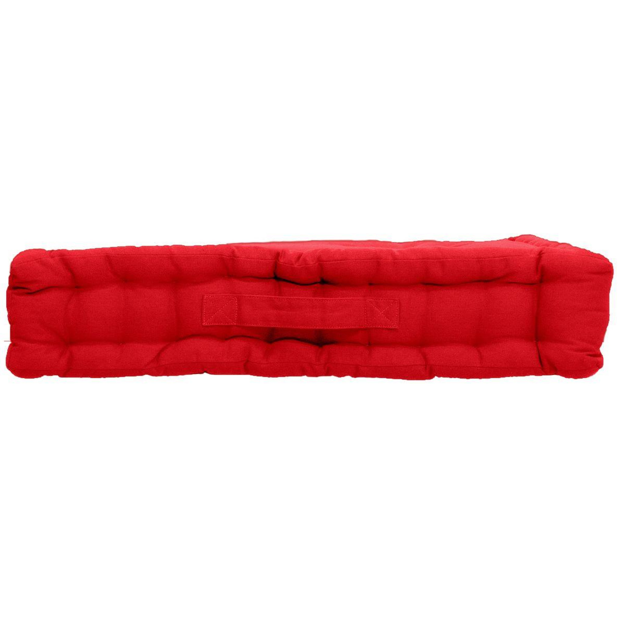 Voir la diapositive 2 : ENJOY HOME Coussin de Sol Uni  Panama  50x50cm Rouge