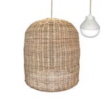Lumisky Suspension nomade GIACOMO Beige Rotin H45cm