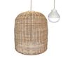 Voir la diapositive 1 : Lumisky Suspension nomade GIACOMO Beige Rotin H45cm