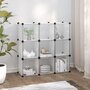 Voir la diapositive 1 : VIDAXL Cubes de rangement 9 pcs avec portes Transparent PP