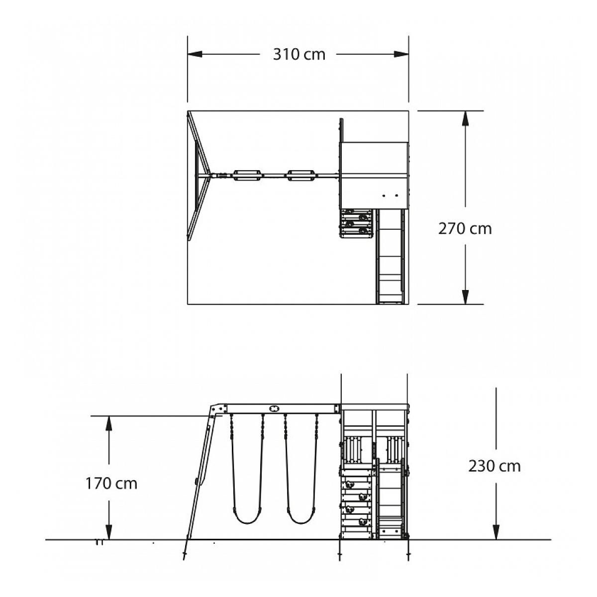 Backyard Discovery Tour de jeu Aurora avec balançoires et toboggan bleu