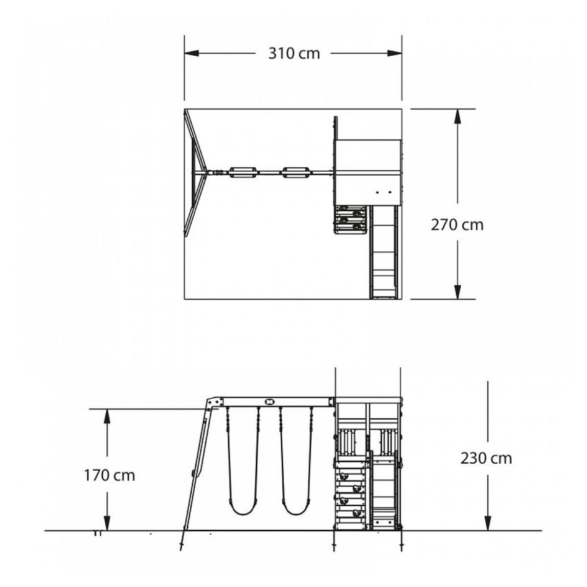 Backyard Discovery Tour de jeu Aurora avec balançoires et toboggan bleu