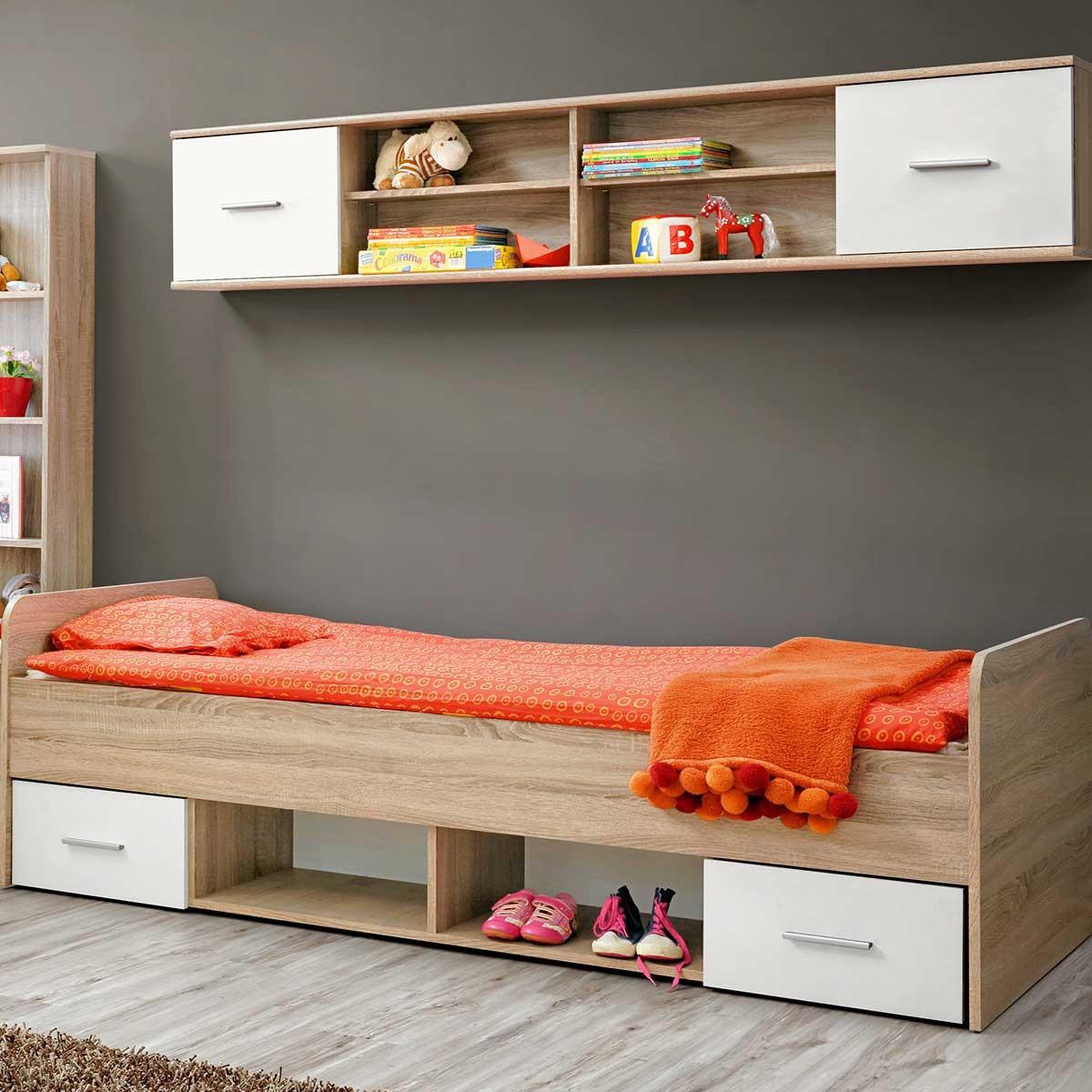 Voir la diapositive 4 : Paris Prix Chambre complète enfant 4p  dino iii  chêne & blanc