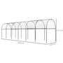 Voir la diapositive 3 : OUTSUNNY Serre de jardin serre à tomates dim. 6L x 1,23l x 1,71H m acier thermolaqué vert PE haute densité transparent