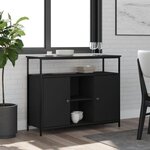 VIDAXL Buffet noir 100x35x80 cm bois d ingénierie
