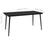 Voir la diapositive 4 : VIDAXL Table a dîner de jardin Noir 190x90x74 cm Acier et verre