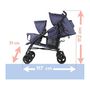 Voir la diapositive 6 : BAMBISOL Poussette canne double BAMBISOL - 6-36 mois pour le siege avant (max 15 kg) et de 0-36 mois (max 15 kg) pour le siege arriere