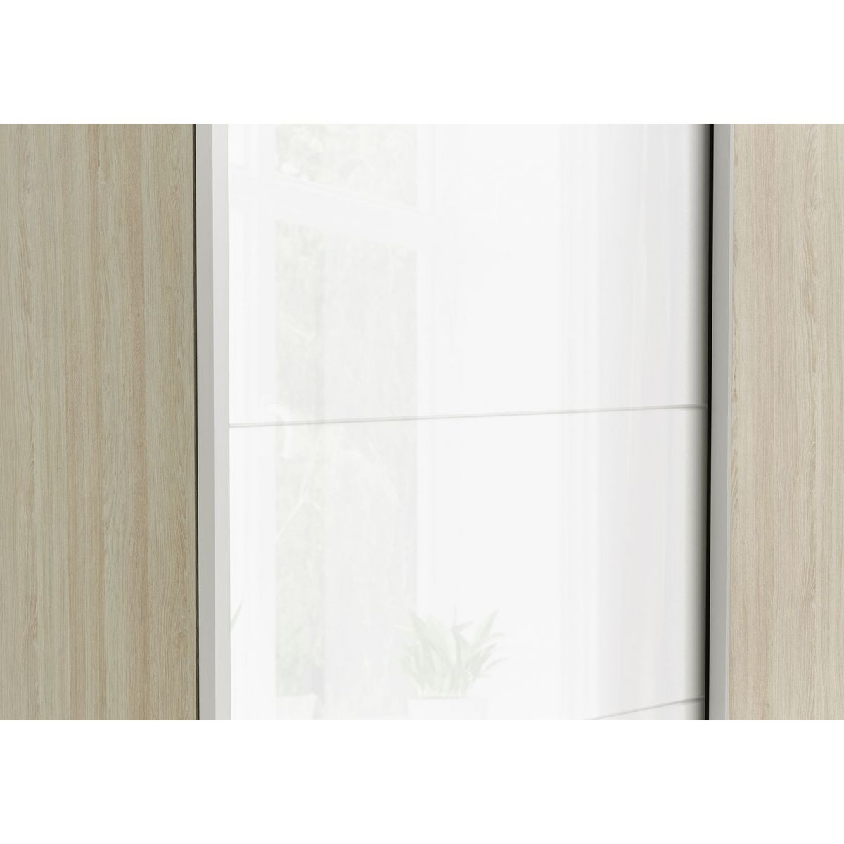 Armoire 2 portes coulissantes avec 1 miroir L203 ELIA