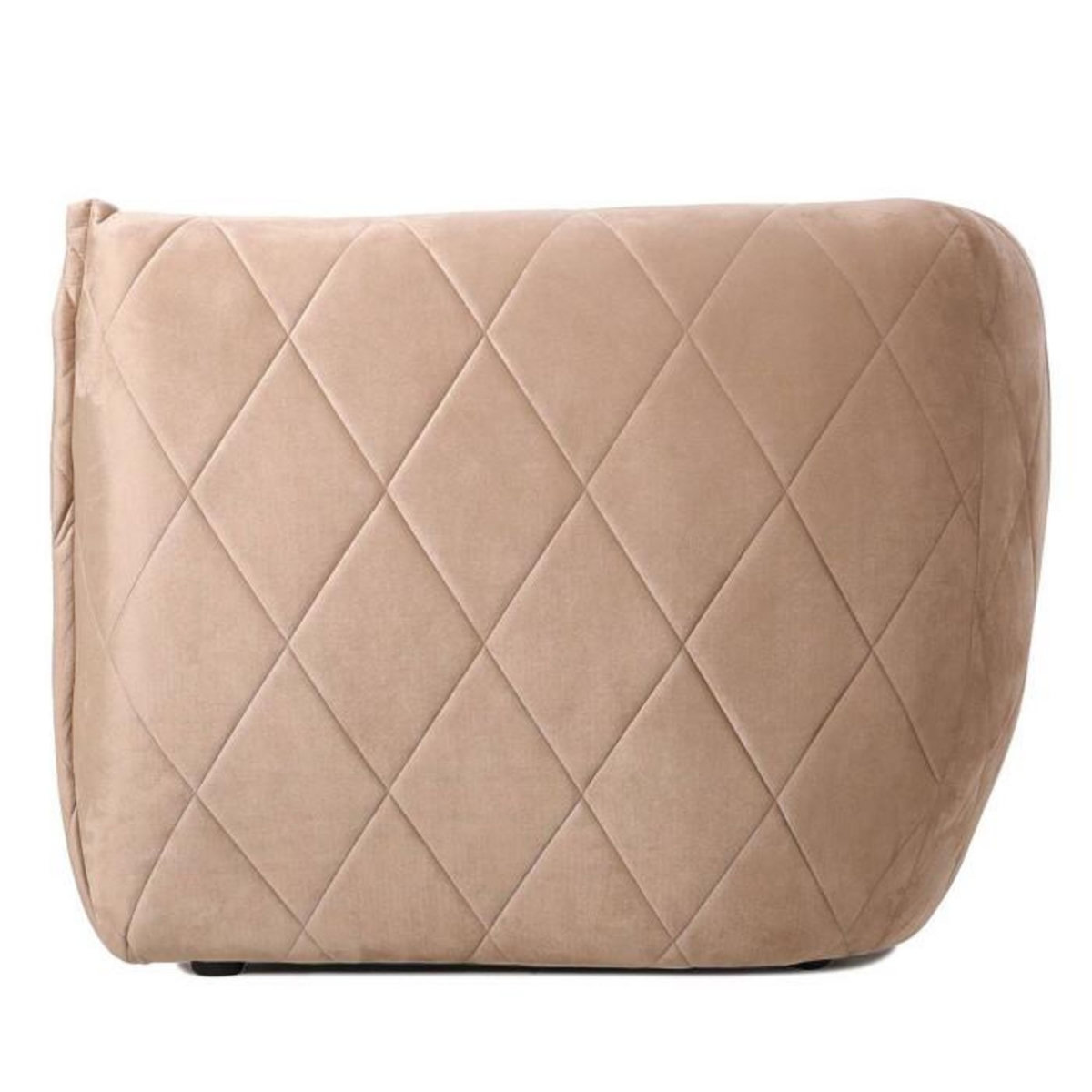 Paris Prix Fauteuil Matelassé en Velours  Darryl  90cm Taupe