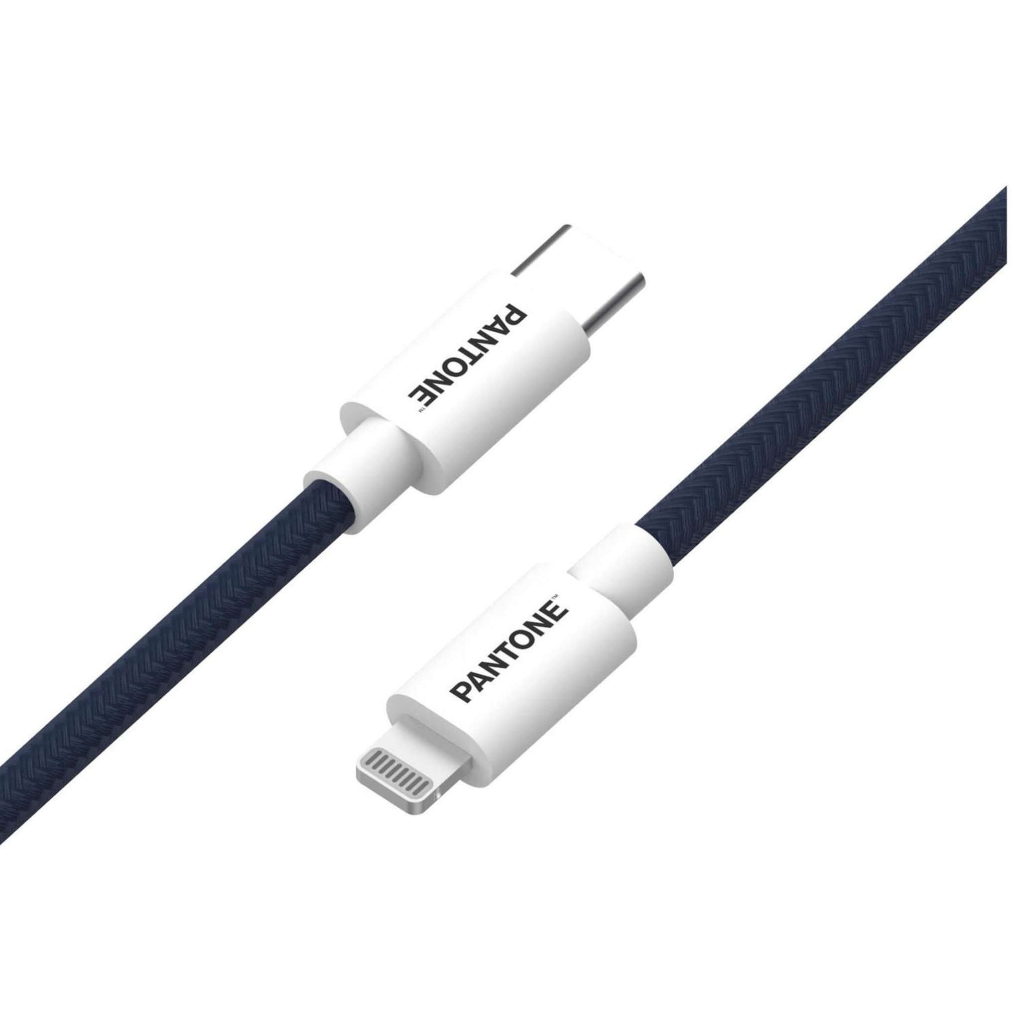 Voir la diapositive 2 : Pantone Pantone PT-CTL002-5N câble Lightning 1,5 m Bleu, Blanc