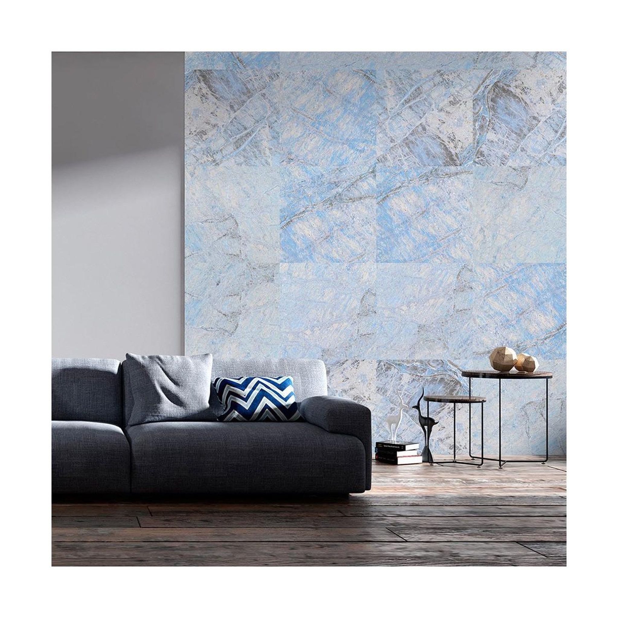 Paris Prix Papier peint  blue marble  50x1000cm