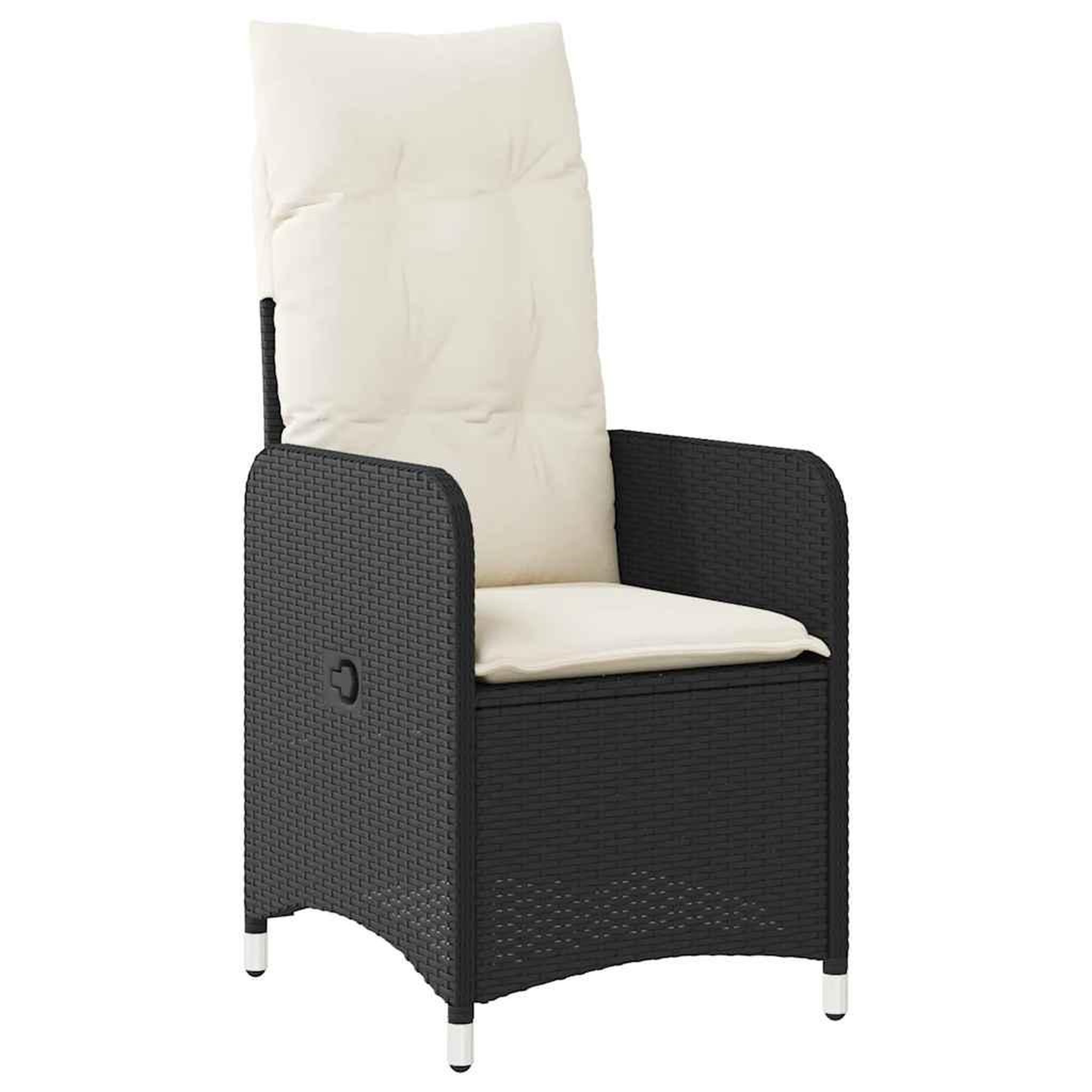 Voir la diapositive 3 : VIDAXL Ensemble de bistro de jardin 9 pcs coussins noir poly rotin