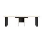 Voir la diapositive 6 : DIAGONE Table console extensible - DIAGONE - EXIT - Chene clair / Noir - Jusqu'a 14 couverts - 160/295 x 80 x 77 cm
