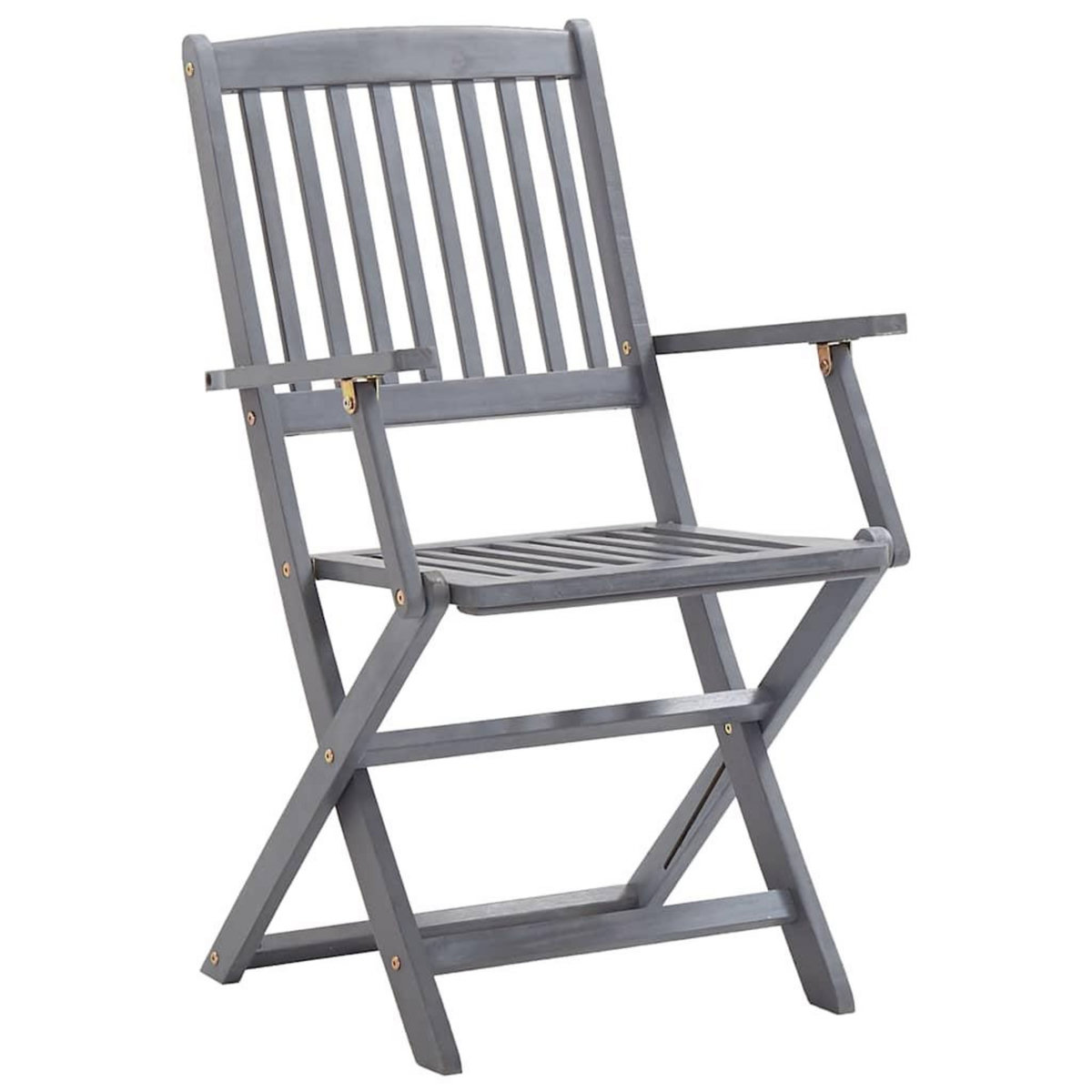 VIDAXL Chaises pliables d'exterieur lot de 8 et coussins Bois d'acacia