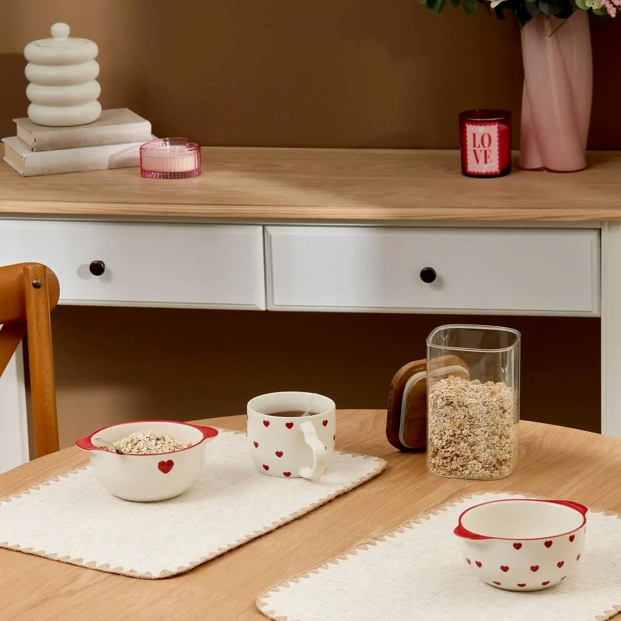 Voir la diapositive 3 : SECRET DE GOURMET Set de Table en Tissu  Sandrine  30x45cm Beige