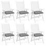 VIDAXL Coussins de chaise 6 pcs gris 50x50x7 cm tissu oxford