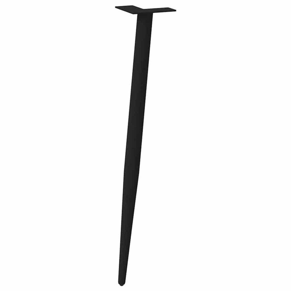 VIDAXL Pieds de table basse forme conique 4 pcs noir 72-73 cm acier