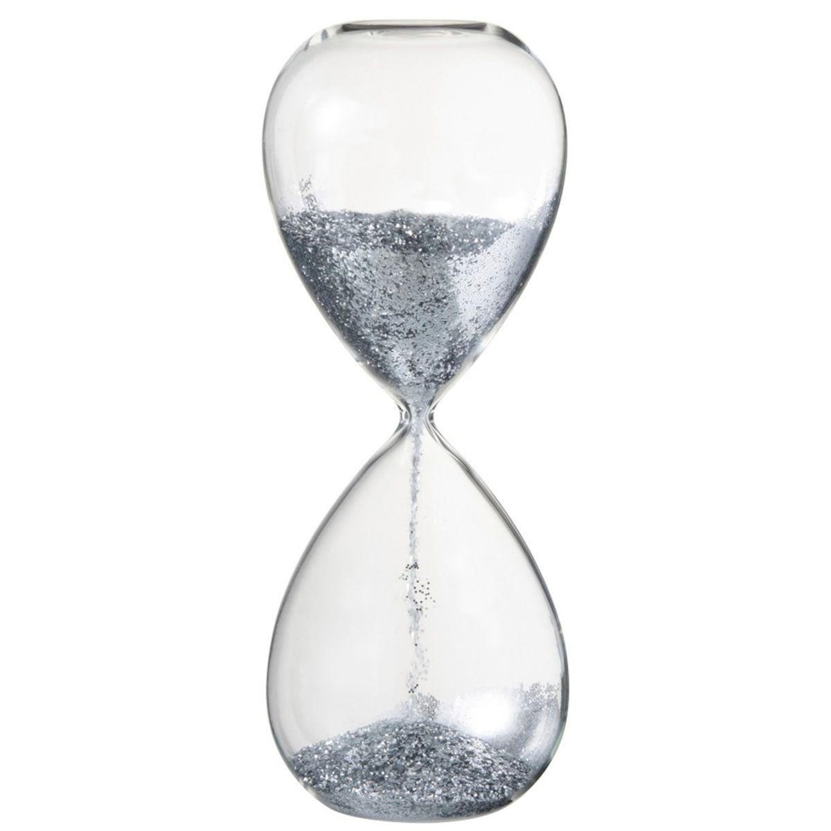 Paris Prix Sablier Déco  Perles  40cm Argent