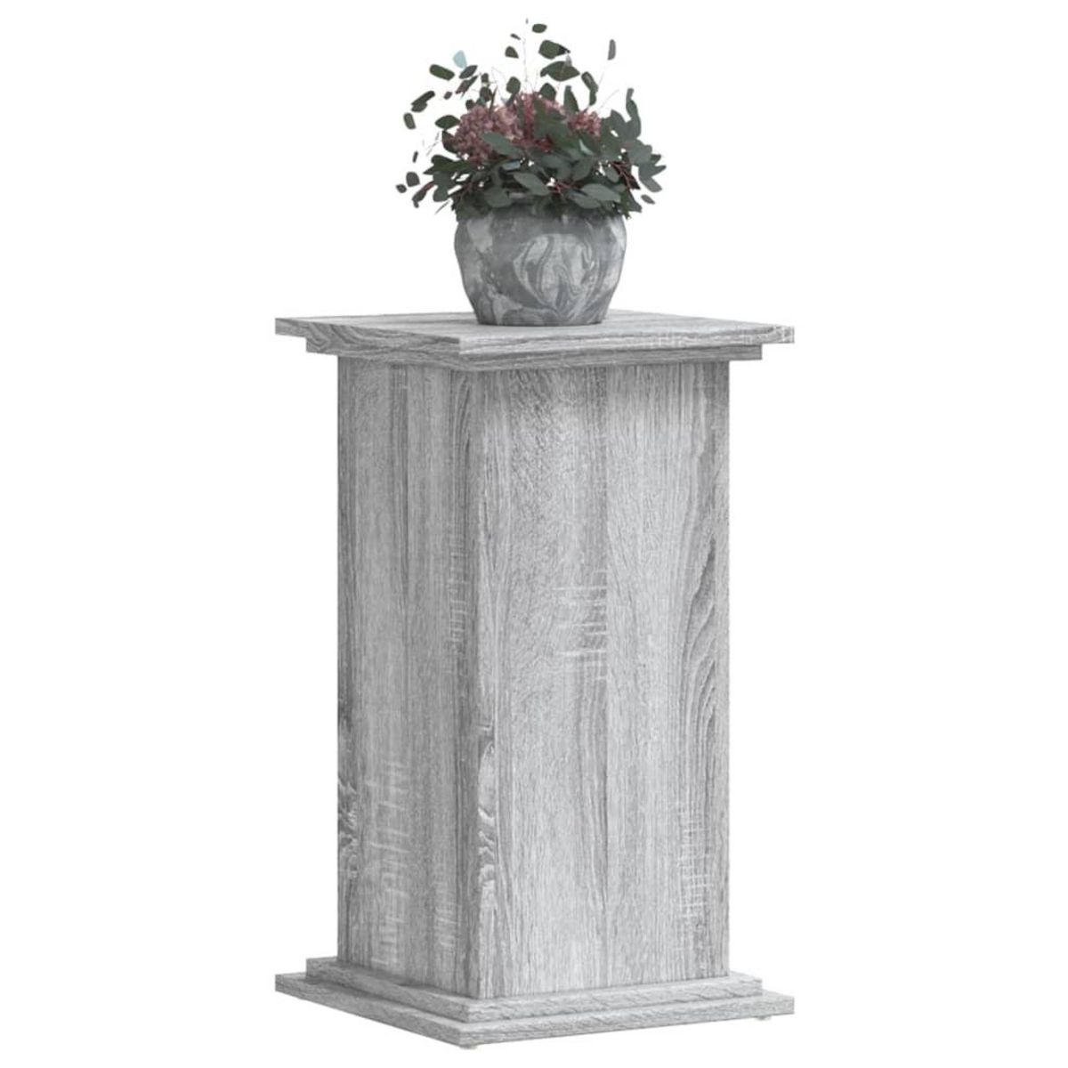 VIDAXL Support pour plantes sonoma gris 33x33x60 cm bois d'ingenierie